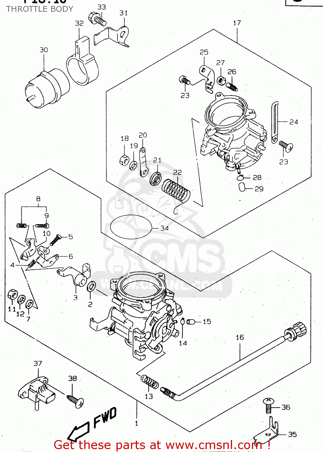 THROTTLE BODY TL1000R 2000 (Y)