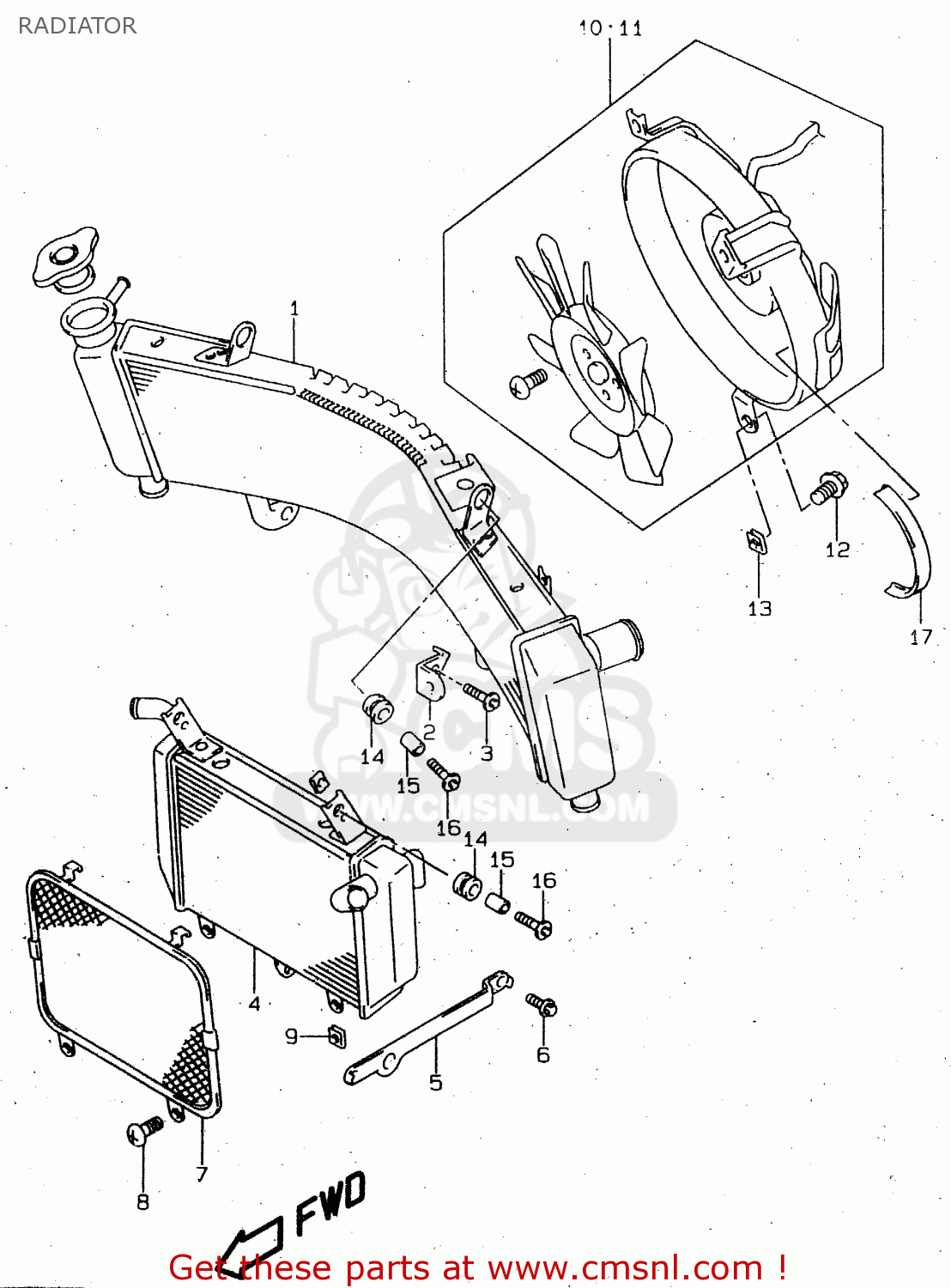 RADIATOR TL1000R 2000 (Y)