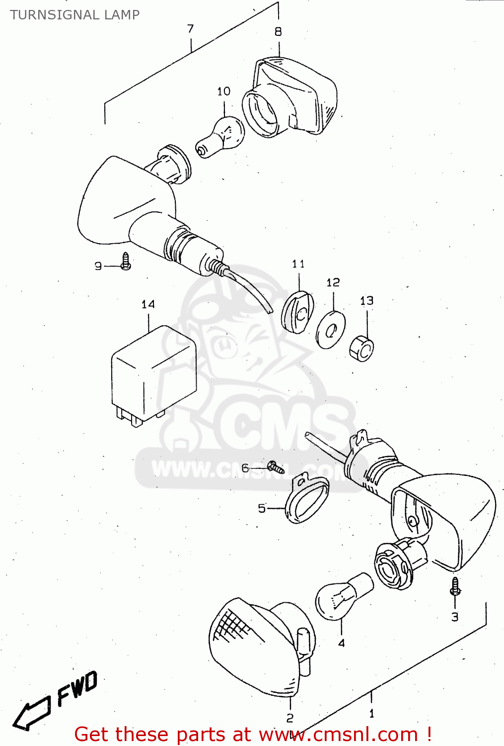 TURNSIGNAL LAMP TL1000R 2000 (Y)