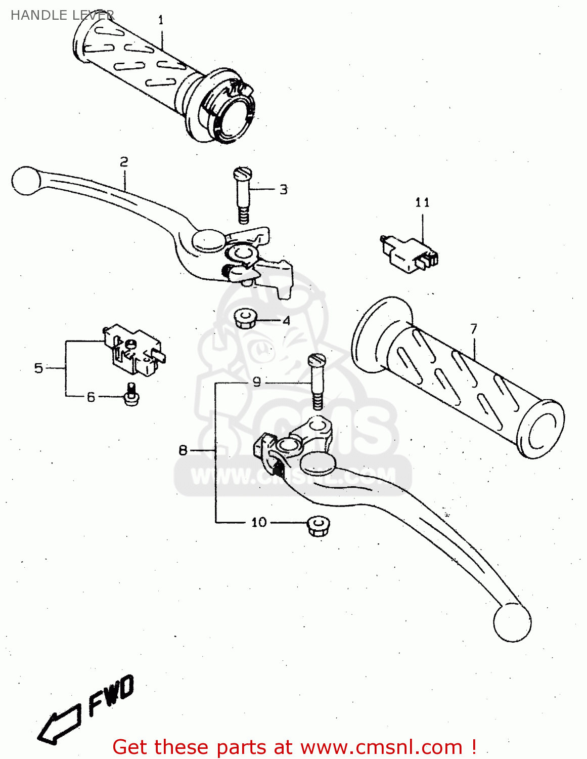 HANDLE LEVER TL1000R 2000 (Y)