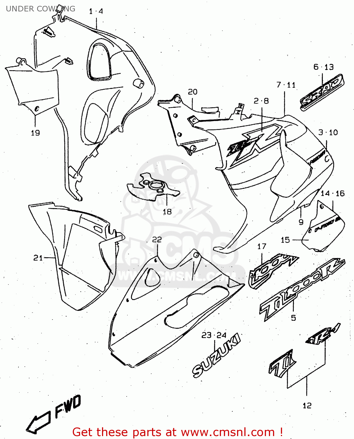 UNDER COWLING TL1000R 2000 (Y)