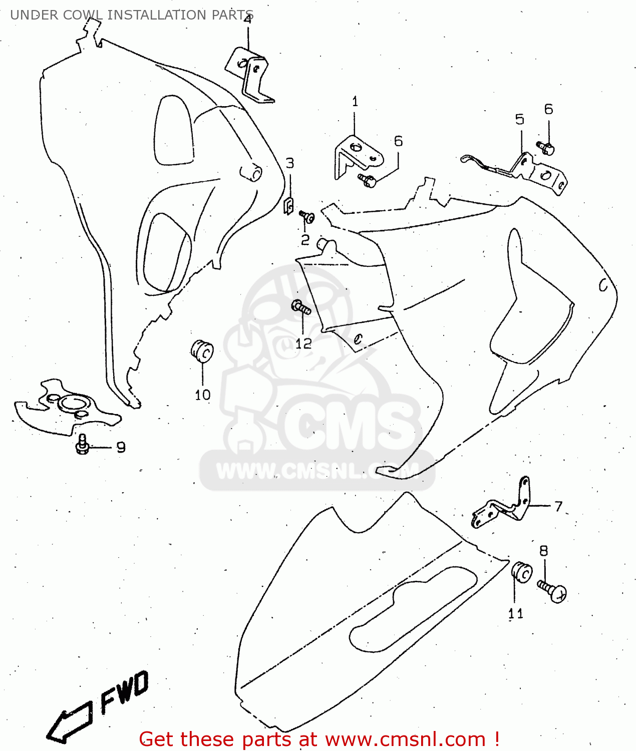 UNDER COWL INSTALLATION PARTS TL1000R 2000 (Y)