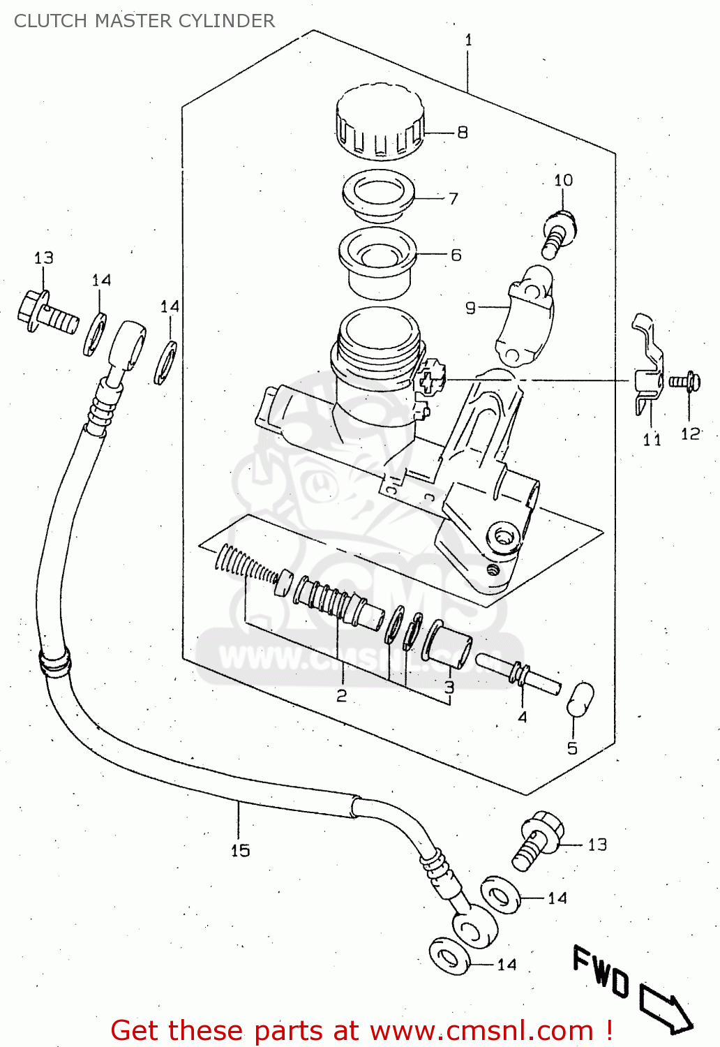 CLUTCH MASTER CYLINDER TL1000R 2000 (Y)