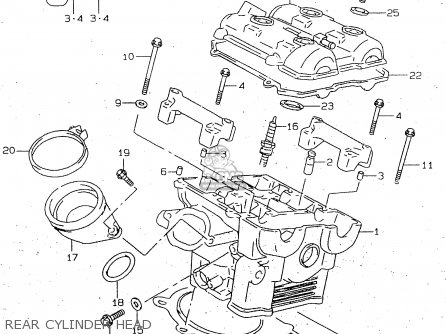 REAR CYLINDER HEAD - TL1000R 2000 (Y)