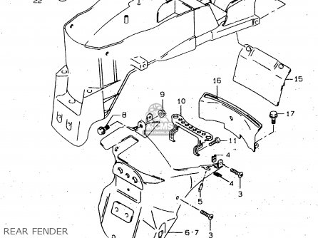 REAR FENDER - TL1000R 2000 (Y)