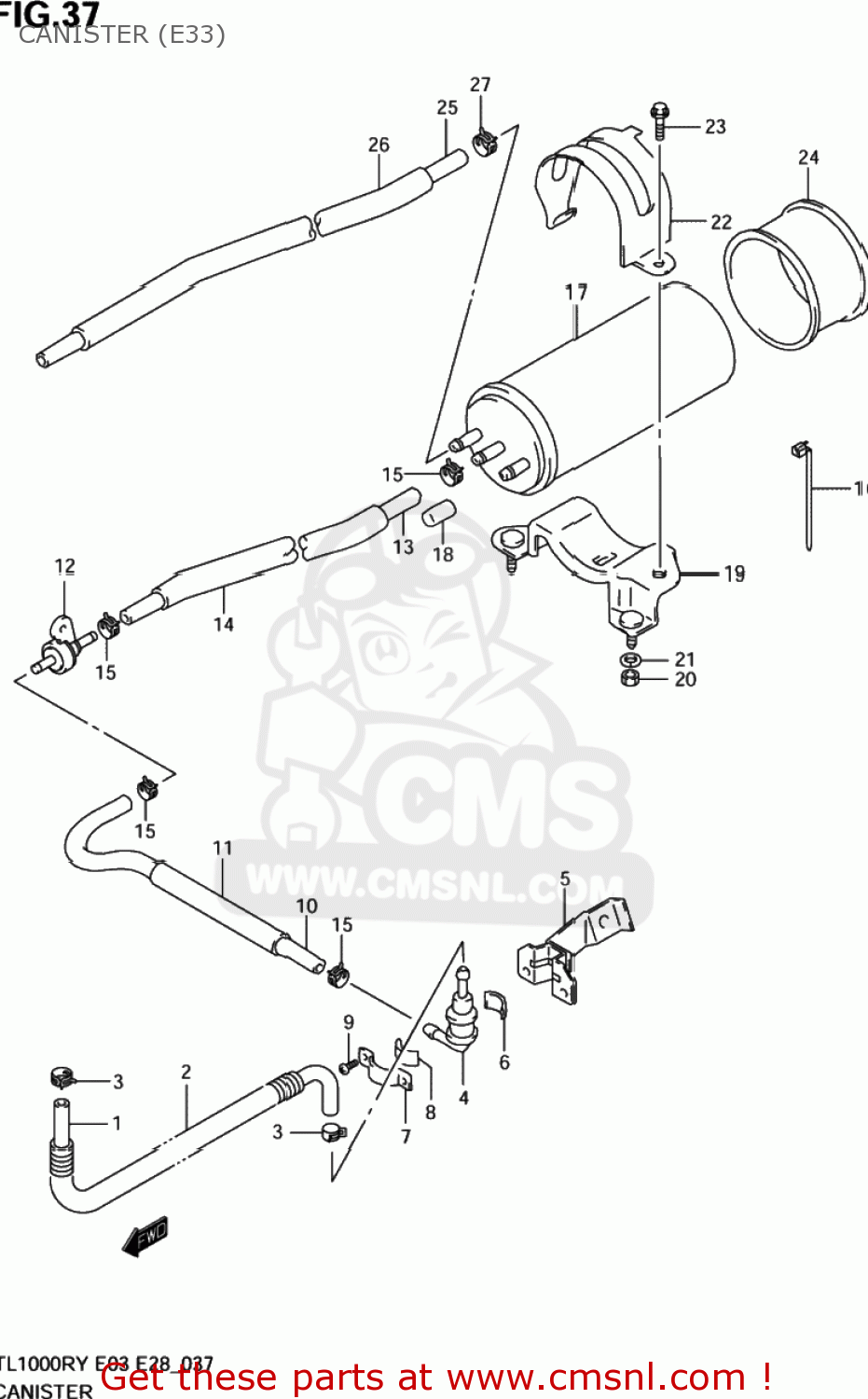 CANISTER (E33) TL1000R 2001 (K1) USA (E03)