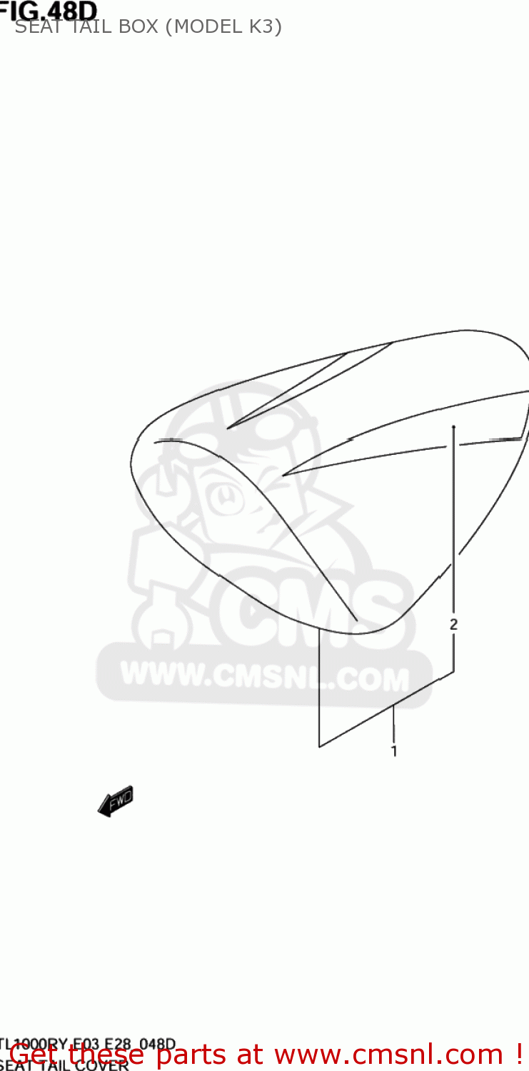 SEAT TAIL BOX (MODEL K3) TL1000R 2001 (K1) USA (E03)