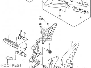 FOOTREST - TL1000R 2001 (K1) USA (E03)