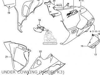 UNDER COWLING (MODEL K3) - TL1000R 2001 (K1) USA (E03)
