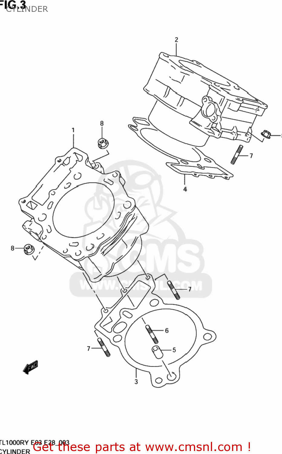 CYLINDER TL1000R 2002 (K2) USA (E03)
