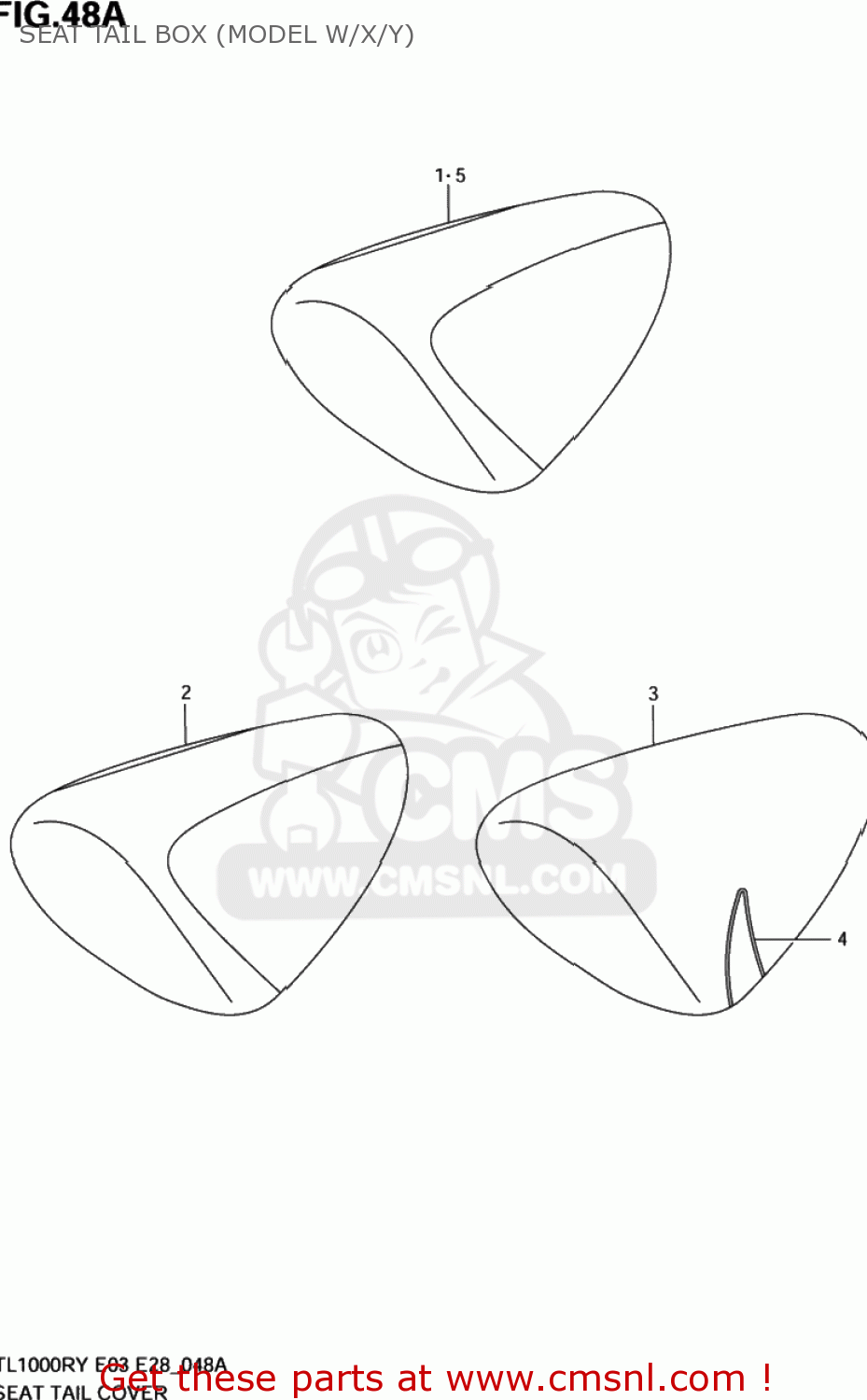 SEAT TAIL BOX (MODEL W/X/Y) TL1000R 2002 (K2) USA (E03)