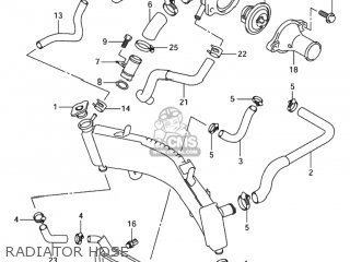 RADIATOR HOSE - TL1000R 2002 (K2) USA (E03)