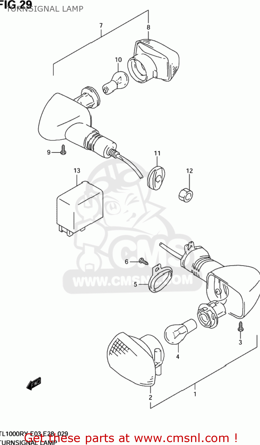 TURNSIGNAL LAMP TL1000R 2003 (K3) USA (E03)