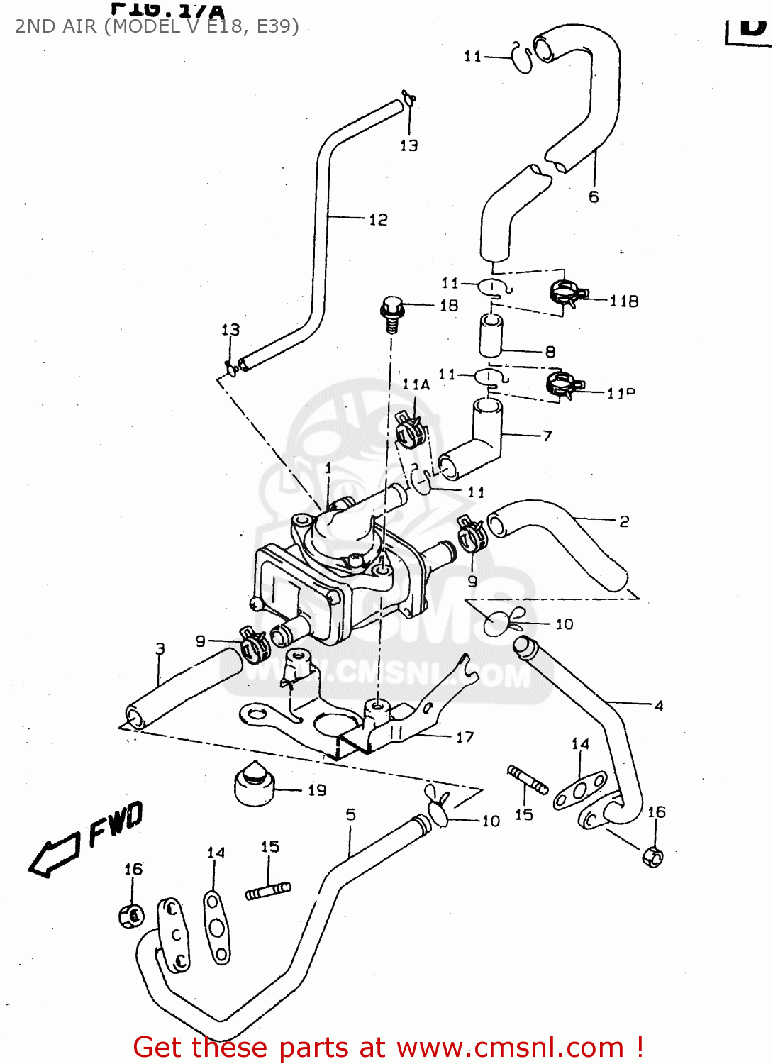 2ND AIR (MODEL V E18, E39) TL1000S 1997 (V) (E02 E04 E18 E22 E24 E25 E34 E39) / P37