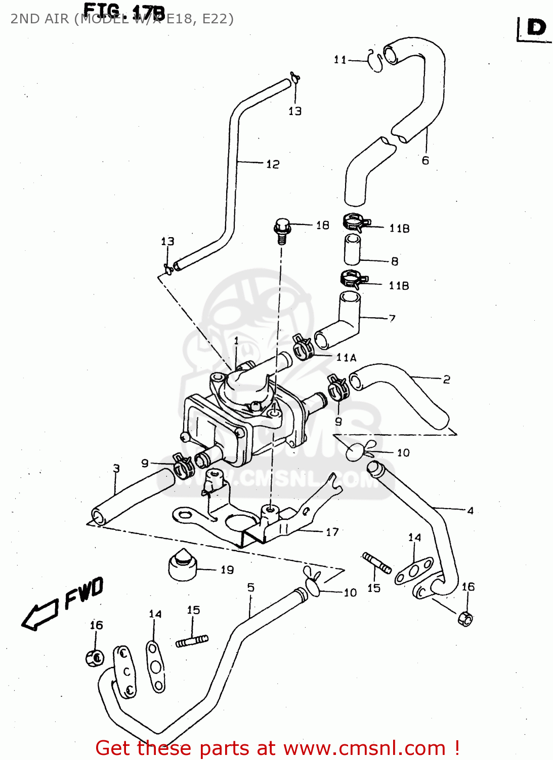 2ND AIR (MODEL W/X E18, E22) TL1000S 1997 (V) (E02 E04 E18 E22 E24 E25 E34 E39) / P37