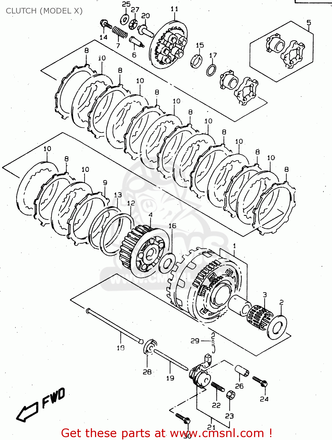 CLUTCH (MODEL X) TL1000S 1997 (V) (E02 E04 E18 E22 E24 E25 E34 E39) / P37