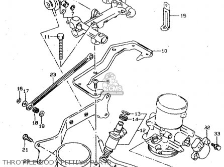 THROTTLE BODY FITTING PARTS - TL1000S 1997 (V) (E02 E04 E18 E22 E24 E25 E34 E39) / P37