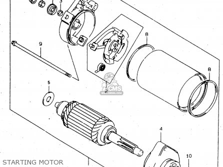 STARTING MOTOR - TL1000S 1997 (V) (E02 E04 E18 E22 E24 E25 E34 E39) / P37