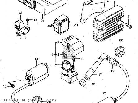 ELECTRICAL (MODEL W/X) - TL1000S 1997 (V) (E02 E04 E18 E22 E24 E25 E34 E39) / P37