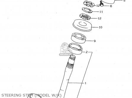 STEERING STEM (MODEL W/X) - TL1000S 1997 (V) (E02 E04 E18 E22 E24 E25 E34 E39) / P37