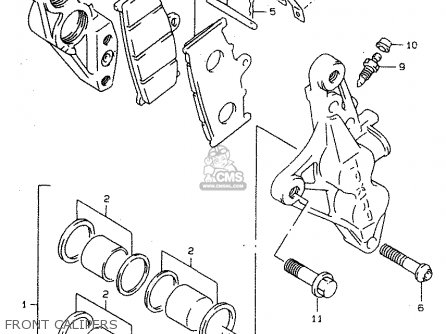 FRONT CALIPERS - TL1000S 1997 (V) (E02 E04 E18 E22 E24 E25 E34 E39) / P37