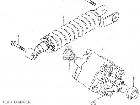 REAR DAMPER - TL1000S 1997 (V) (E02 E04 E18 E22 E24 E25 E34 E39) / P37