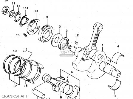 CRANKSHAFT - TL1000S 1997 (V) (E02 E04 E18 E22 E24 E25 E34 E39) / P37