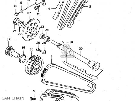 CAM CHAIN - TL1000S 1997 (V) (E02 E04 E18 E22 E24 E25 E34 E39) / P37