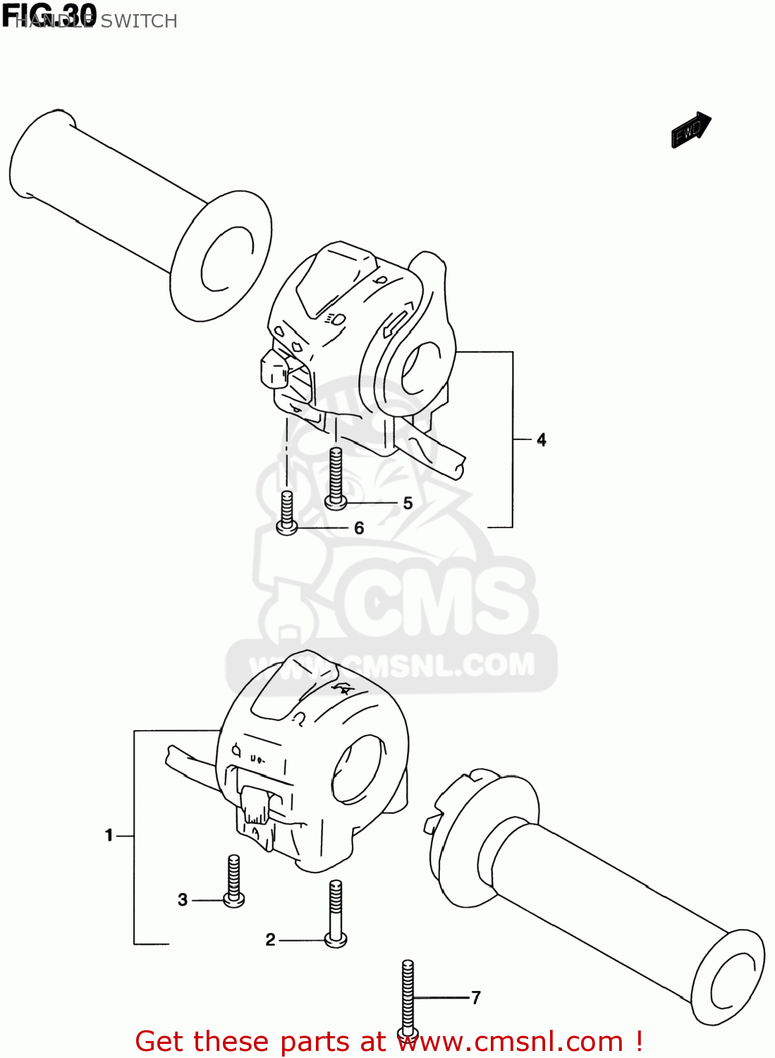 HANDLE SWITCH TL1000S 1997 (V) USA (E03)