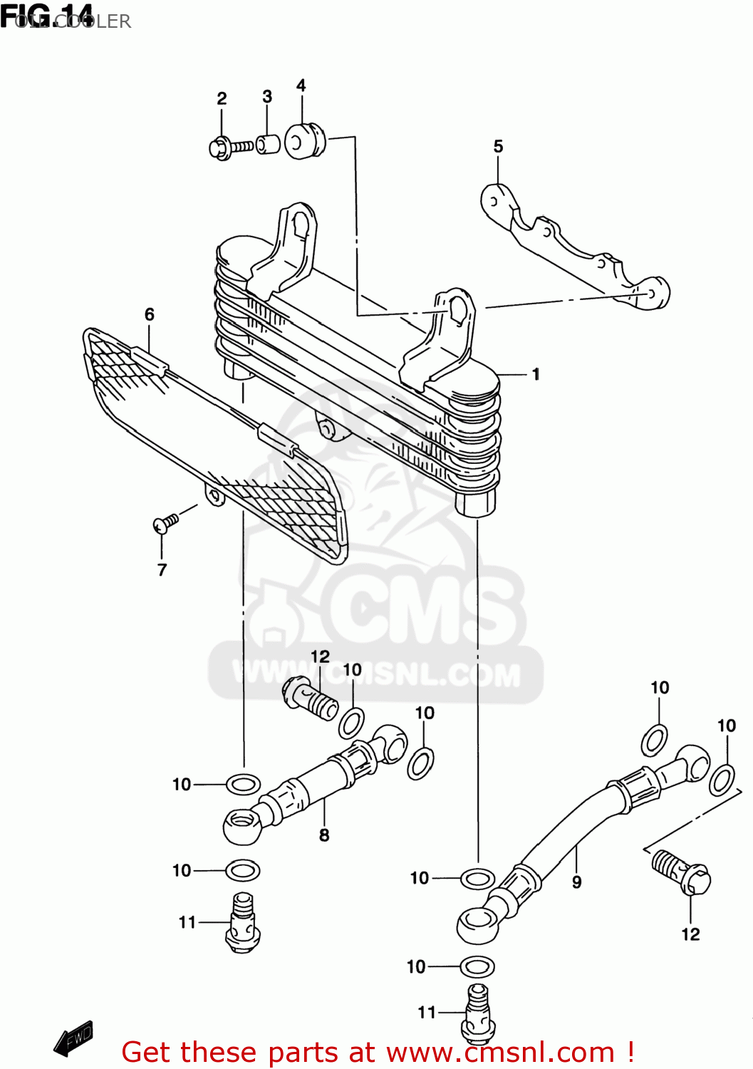 OIL COOLER TL1000S 1997 (V) USA (E03)