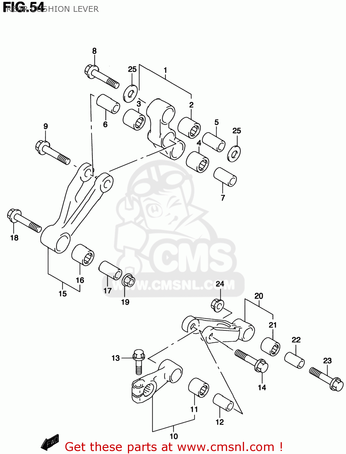 REAR CUSHION LEVER TL1000S 1997 (V) USA (E03)