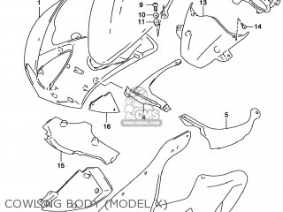 COWLING BODY (MODEL X) - TL1000S 1997 (V) USA (E03)