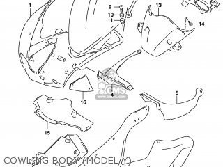 COWLING BODY (MODEL Y) - TL1000S 1997 (V) USA (E03)