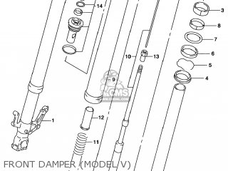 FRONT DAMPER (MODEL V) - TL1000S 1997 (V) USA (E03)