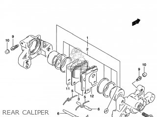 REAR CALIPER - TL1000S 1997 (V) USA (E03)