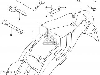 REAR FENDER - TL1000S 1997 (V) USA (E03)