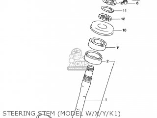 STEERING STEM (MODEL W/X/Y/K1) - TL1000S 1997 (V) USA (E03)