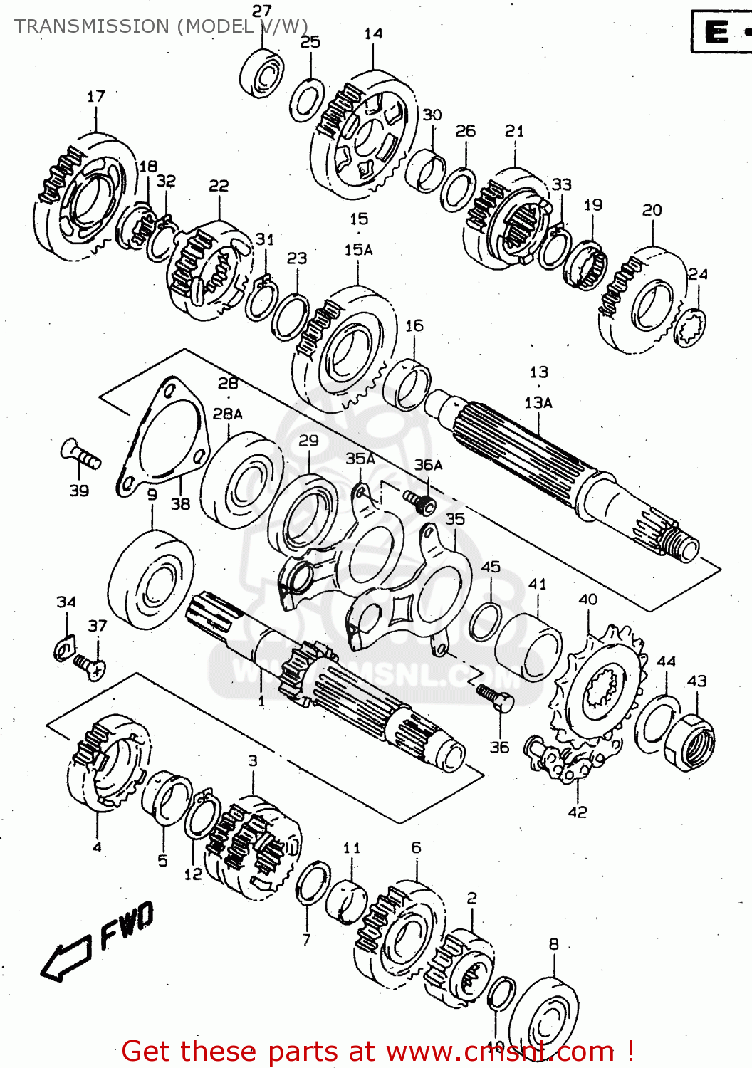 TRANSMISSION (MODEL V/W) TL1000S 1998 (W) (E02 E04 E18 E22 E24 E25 E34)