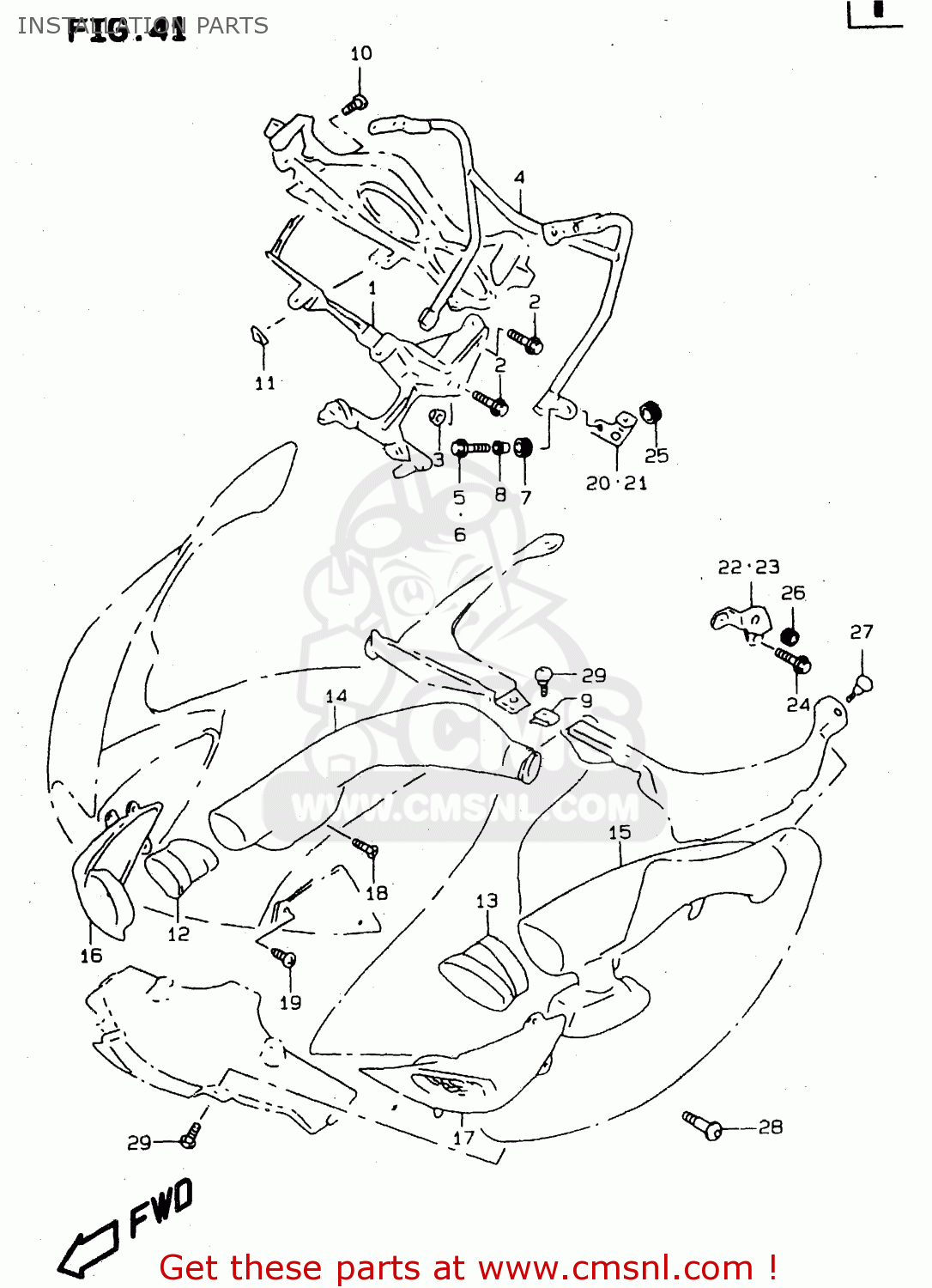 INSTALLATION PARTS TL1000S 1998 (W) (E02 E04 E18 E22 E24 E25 E34)