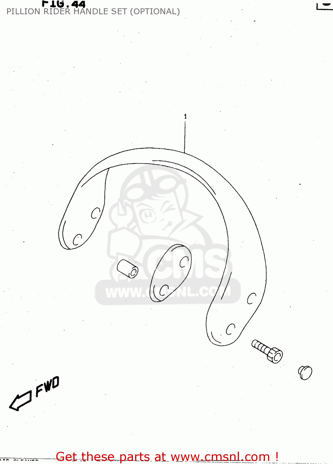 PILLION RIDER HANDLE SET (OPTIONAL) TL1000S 1998 (W) (E02 E04 E18 E22 E24 E25 E34)