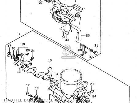 THROTTLE BODY (MODEL V) - TL1000S 1998 (W) (E02 E04 E18 E22 E24 E25 E34)