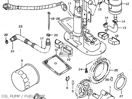 OIL PUMP / FUEL PUMP - TL1000S 1998 (W) (E02 E04 E18 E22 E24 E25 E34)