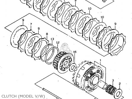 CLUTCH (MODEL V/W) - TL1000S 1998 (W) (E02 E04 E18 E22 E24 E25 E34)