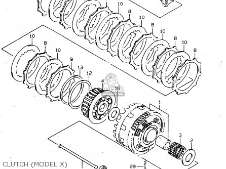 CLUTCH (MODEL X) - TL1000S 1998 (W) (E02 E04 E18 E22 E24 E25 E34)