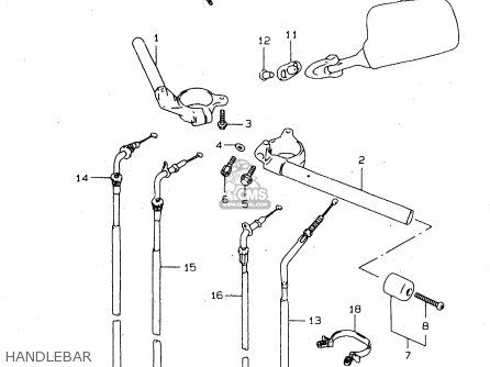 HANDLEBAR - TL1000S 1998 (W) (E02 E04 E18 E22 E24 E25 E34)