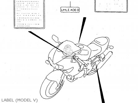 LABEL (MODEL V) - TL1000S 1998 (W) (E02 E04 E18 E22 E24 E25 E34)