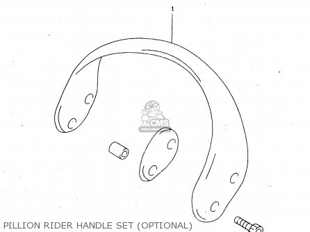 PILLION RIDER HANDLE SET (OPTIONAL) - TL1000S 1998 (W) (E02 E04 E18 E22 E24 E25 E34)