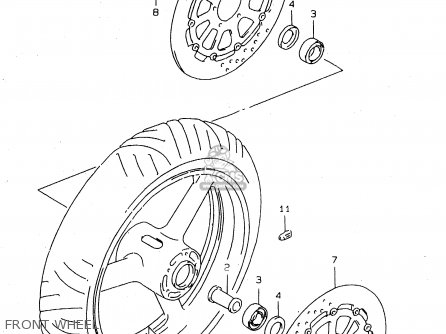 FRONT WHEEL - TL1000S 1998 (W) (E02 E04 E18 E22 E24 E25 E34)