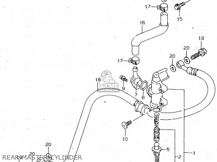 REAR MASTER CYLINDER - TL1000S 1998 (W) (E02 E04 E18 E22 E24 E25 E34)