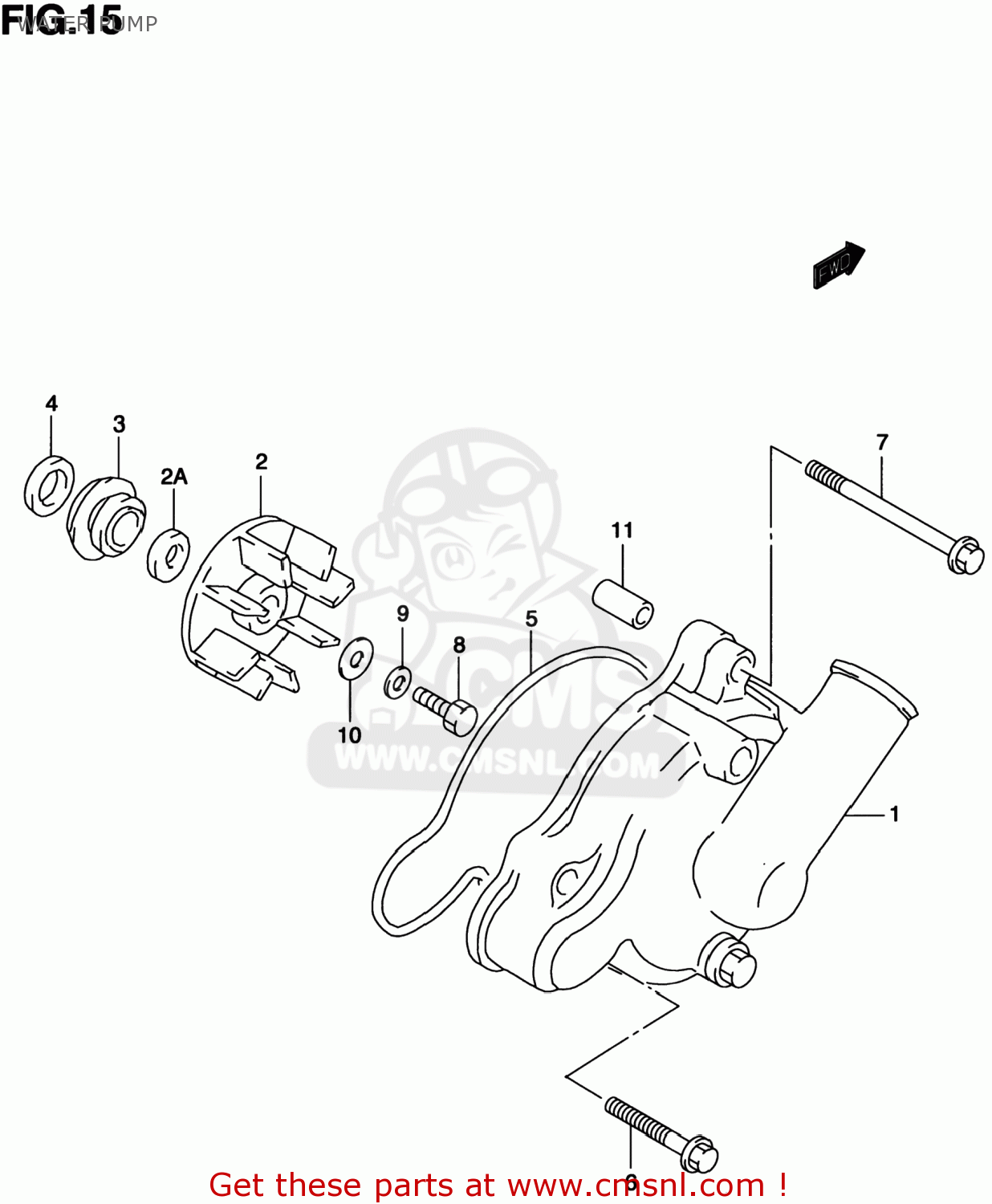 WATER PUMP TL1000S 1998 (W) USA (E03)